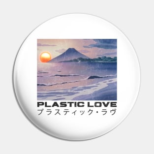 Plastic Love プラスティック・ラヴ  / Retro Citypop Fan Art Design Pin