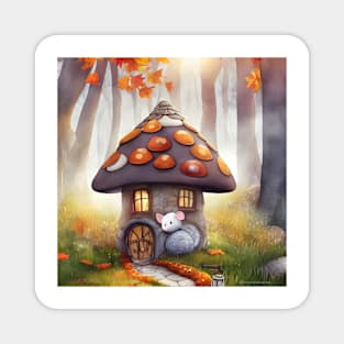 The Cute Mushroom Mouse House Magnet