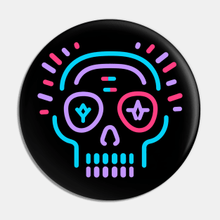 Neon Skull Pin