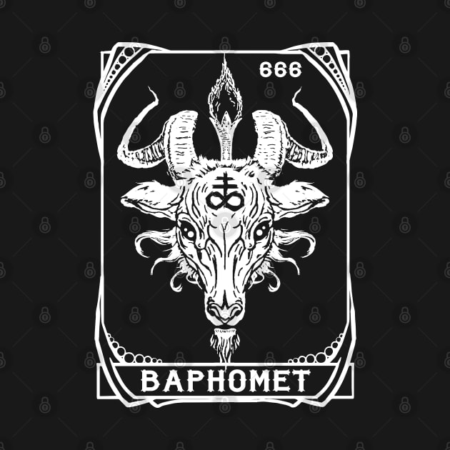 Baphomet Occult Tarot Card by ShirtFace