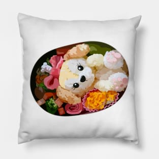 Kawaii Puppy Bento Box! Pillow