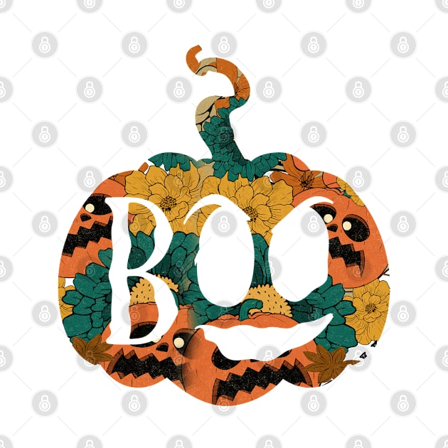 Scary Boo Halloween With Ghost And Pumpkins For hHalloween Costume by Arts-lf