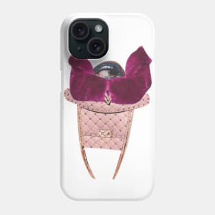 Wary Girl in Pink Fur Phone Case