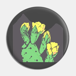 Blooming cactuses in yellow Pin