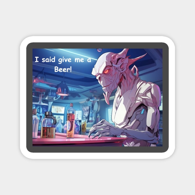 Monsters in Bars Magnet by BarnesPrintHub