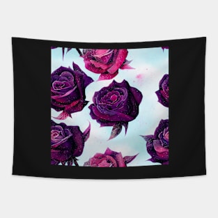 Watercolor rose pattern design Tapestry