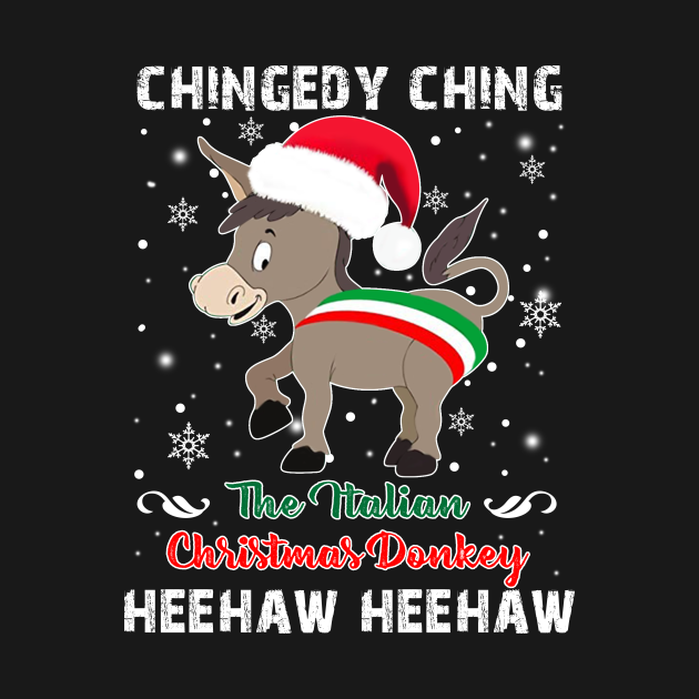 The Christmas Donkey Italian Christmas Donkey Donkey Kids TShirt