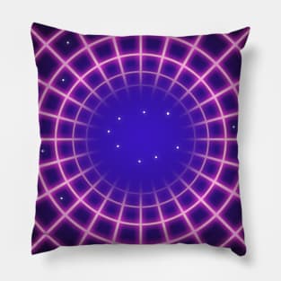 Retro Neon Circle Pillow