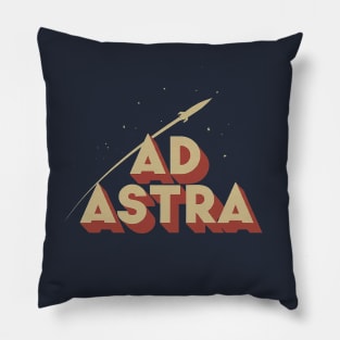 Ad Astra - Vintage Space Exploration Pillow