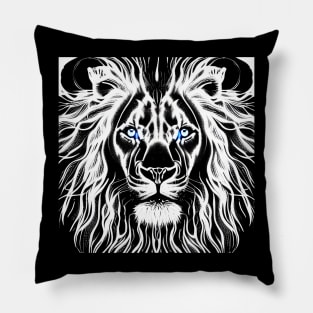 BLACK AND WHITE LION GOD Pillow