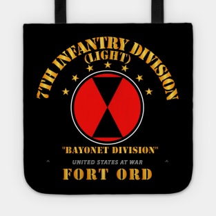 7th Infantry Division - Ft Ord Tote