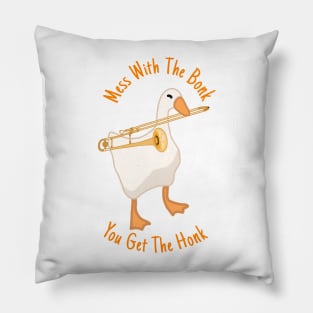 Combative Trombone Goose Pillow