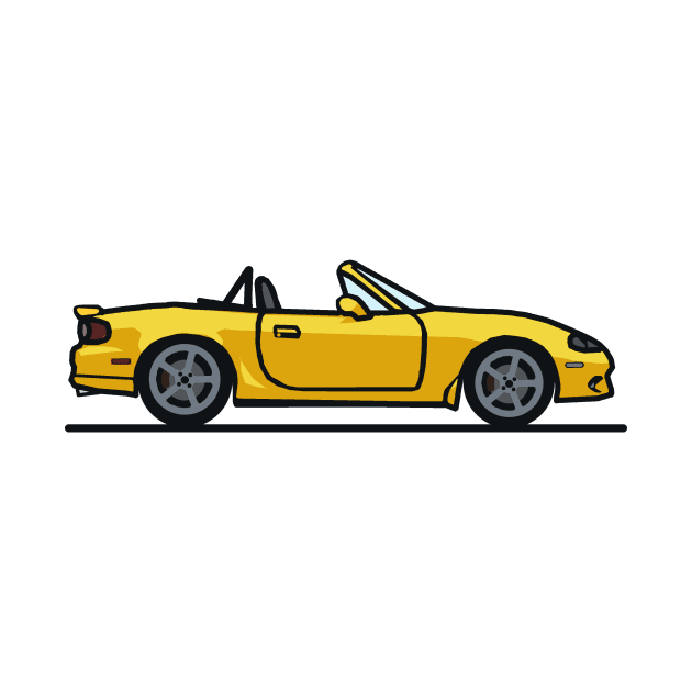 Mazda Mazdaspeed Miata Yellow Hardtop by antipc