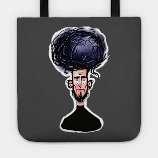 tired man. shaggy young dude. simple stylish hand drawn sketch Tote