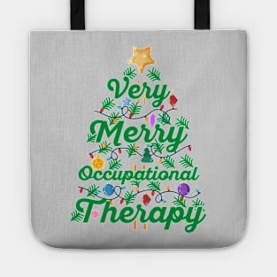OT Christmas Very Merry Occupational Therapy Christmas Tote