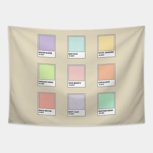 Aesthetic Pastel Color Cards Tapestry