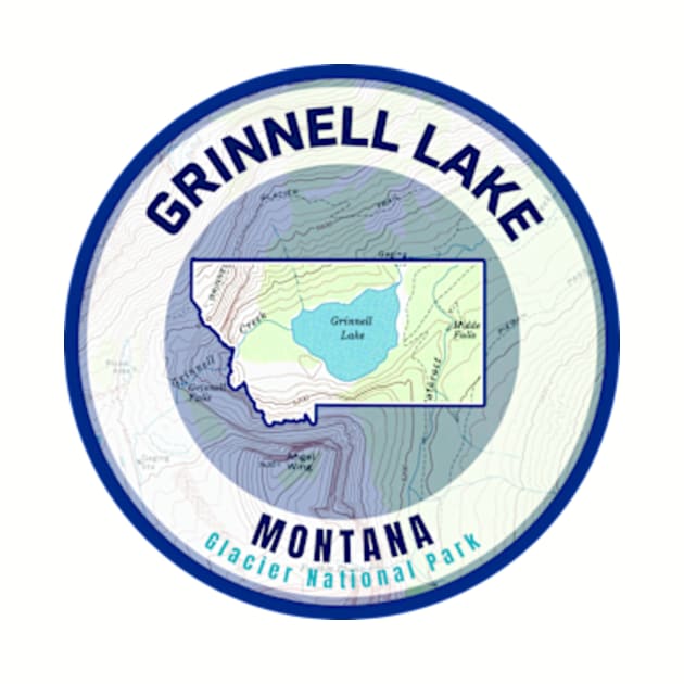 Montana Map - Grinnell Lake by grahamwilliams