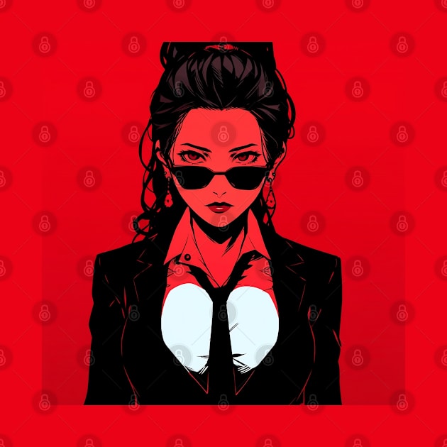 Beautiful lady hitman anime by WabiSabi Wonders