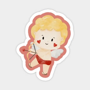 Cute Blonde Valentines day Angel Cupid Magnet