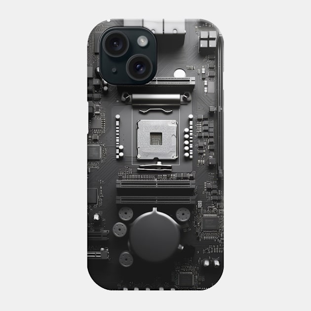 Next-Gen Circuit Design Tech Art for mens Phone Case by Lematworks