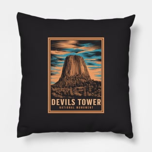 Devils Tower National Monument Poster Pillow