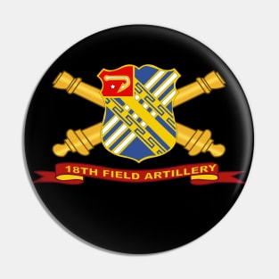 18th Field Artillery w Br - Ribbon Pin