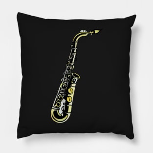 Saxophone Vintage Pillow