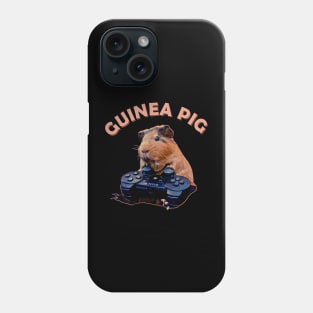 Fluff and Fold Guinea Pig Playing Game Tee for Rodent Aficionados Phone Case