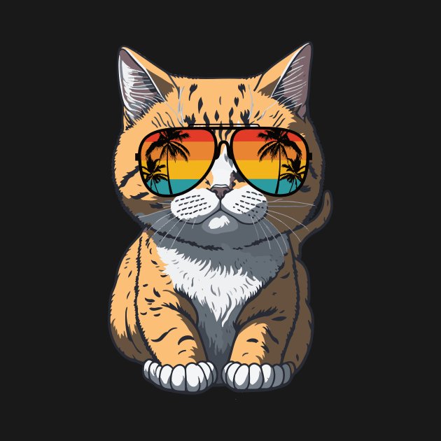 Cool Feline in Shades: Whiskered Purrfection for Cat Miaw Lovers by star trek fanart and more