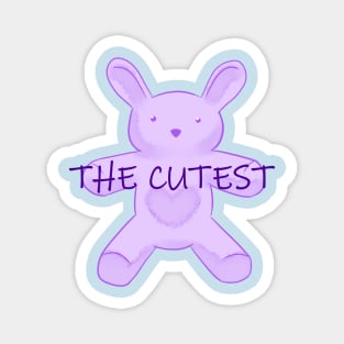 The cutest bunny purple Magnet