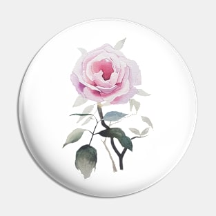 Rose Watercolour Pin