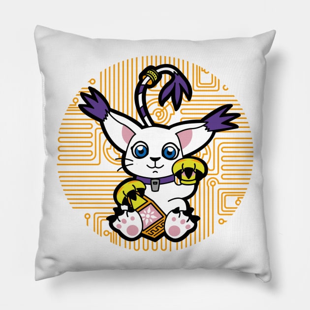 Digi Maneki Neko Pillow by rapidograph