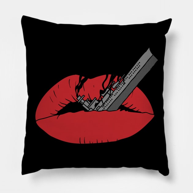 Loose Lips Sink Ships Pillow by jonah block