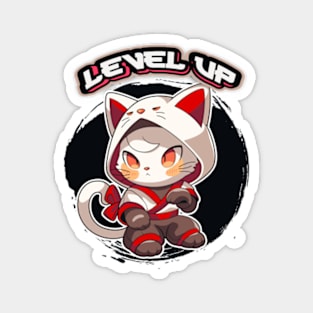 Anime Isekai Kitty Level Up! Magnet