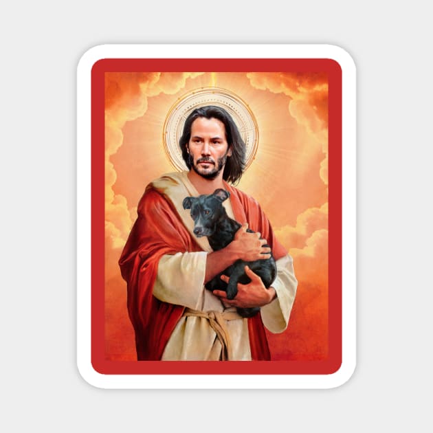 Saint Keanu Reeves Magnet by Gedogfx