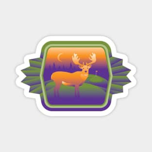 Elk on Course Magnet