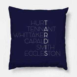 TARDIS - Names of the Doctor - New Who Pillow