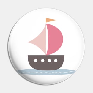 Pink boat Pin