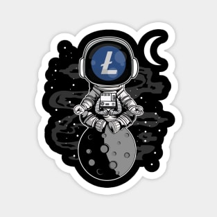 Astronaut Litecoin Lite Coin LTC To The Moon Crypto Token Cryptocurrency Wallet Birthday Gift For Men Women Kids Magnet