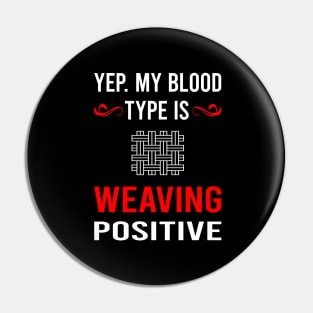 Blood Type Weaving Weaver Pin