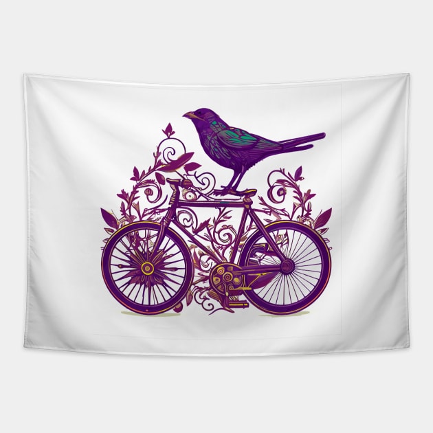 City  Bike Tapestry by AriadnaDeRaadt