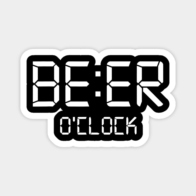 BEER Oclock  Funny Saint StPatricks Day Drinking Magnet by FONSbually