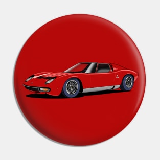 Lamborghini Miura Sportscar Pin