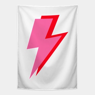 Pink and Red Lightning Tapestry