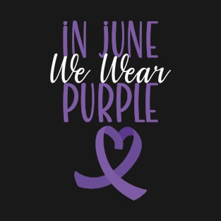 In June Wear Purple Rainbow Leopard Alzheimers Awareness T-Shirt