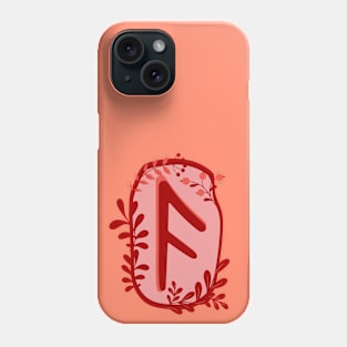 Ansuz Rune Flowery Design Phone Case