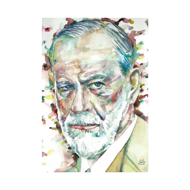 SIGMUND FREUD - watercolor portrait.1 by lautir