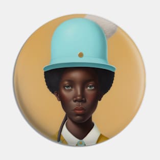 Girl in a Hat Pin