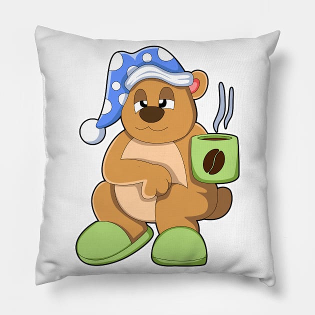 Bear with Cup of Coffee & Sleepyhead Pillow by Markus Schnabel