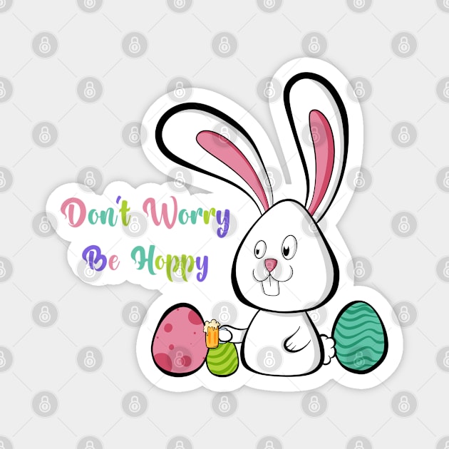 Hoppy Bunny Magnet by Art by Nabes